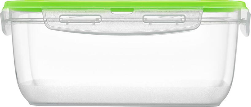 Ambition Gusto Plastic Storage Container with Airtight Lid, 2000ml, Microwave and Freezer Safe, Transparent, 165x220x90mm, 28387
