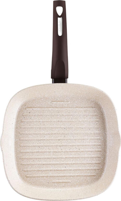 Ambition Master Stone Grill Pan 50250, 28 cm Forged Aluminium, ILAG Granitec Non-Stick Ceramic Coating, Induction Compatible, Soft Touch Handle