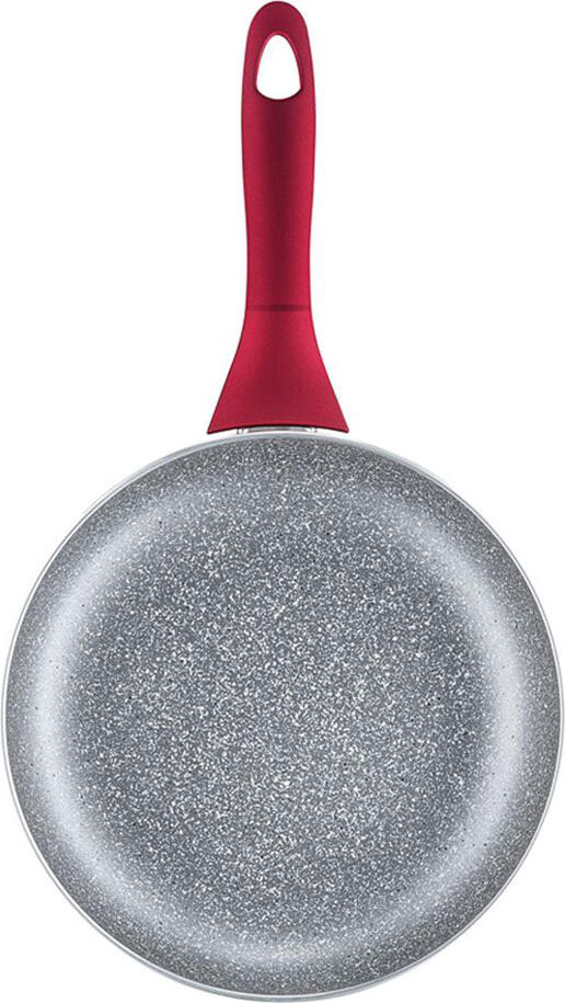 Tiga Adanca Ambition Jasper 20159 28 cm, Aluminiu Forjat cu Strat Non-Stick Qualum Basic Stone Edition, Compatibila cu Inductie, Rosie