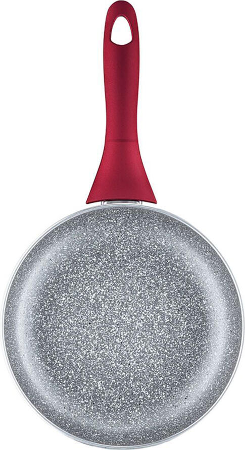 Tiga Ambition Jasper 26 cm, Aluminiu cu Strat Antiaderent Qualum Basic Stone Edition, Compatibila cu Inductie, Rosie