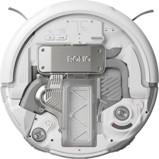 DJI ROMO P Robot Vacuum and Mop with 25,000 Pa Suction, LiDAR, Self-Cleaning Base Station, Auto Mop Lift, and Robotic Arm, White