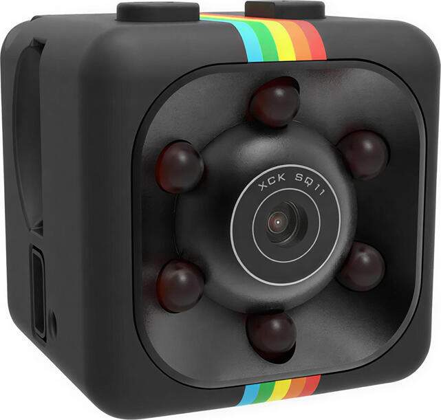SQ11 Mini Security Camera Full HD 1080p, 12MP CMOS Sensor, 140 Degree Wide Angle, Night Vision, Motion Detection, Loop Recording, MicroSD Slot