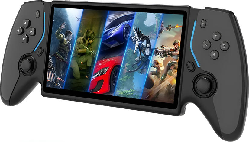 NO Brand Game Console HC-8000 Handheld Retro, Built-in Games, Black