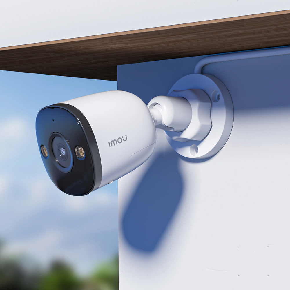 imou PS3EP Outdoor Smart Full-Color PoE Camera, 3K (5MP) Resolution, IP66/IP67 Weatherproof, IMOU SENSE Human and Vehicle Detection, Two-Way Audio, White