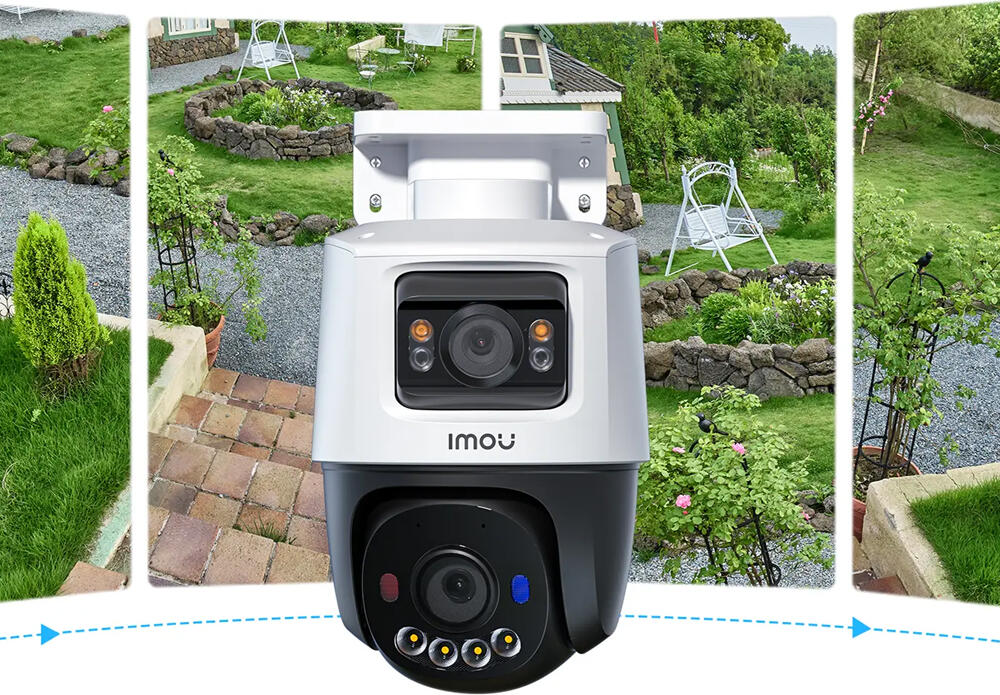 Imou PS7FP IPC-PS7FP-5M0 Outdoor Dual-Lens 3K Smart Full-Color PoE Camera, Dual 5MP Sensors, Pan-Tilt, Human/Vehicle Detection, Two-Way Talk, White