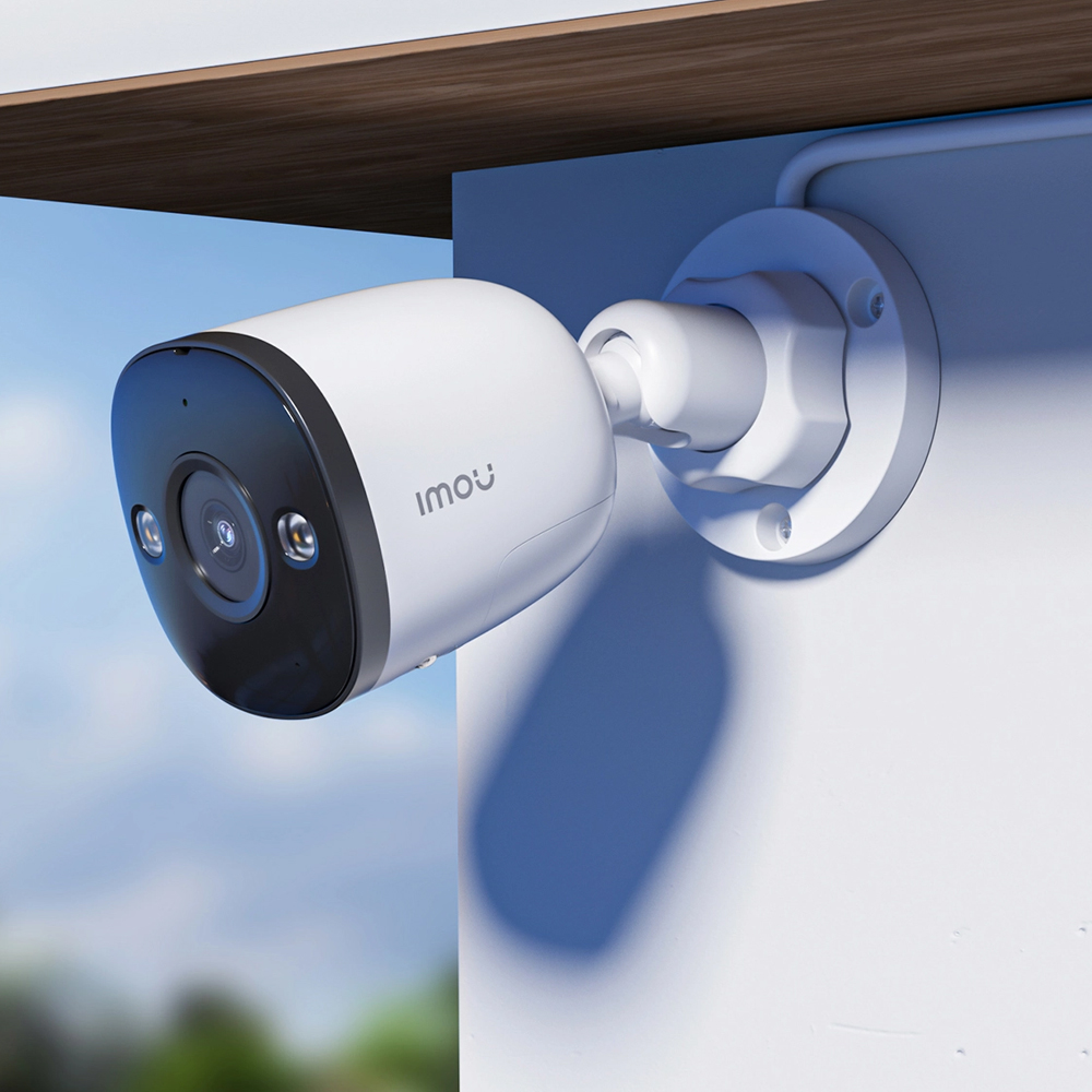 imou PS3EP Outdoor Smart Full-Color PoE Camera, 4K (8MP) Resolution, IP66/IP67 Weatherproof, IMOU SENSE Human and Vehicle Detection, Two-Way Audio, White