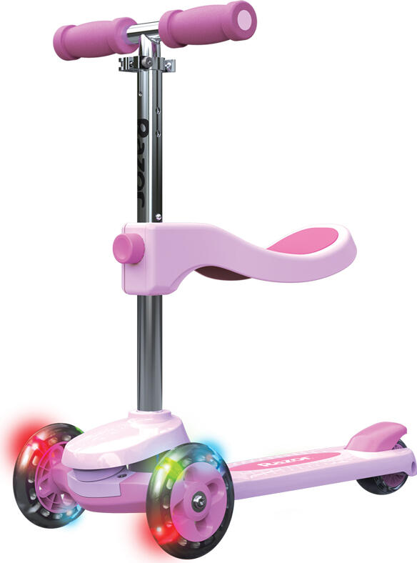 Razor Scooter Kids Convertible 2in1 Rollie Deluxe, Pink