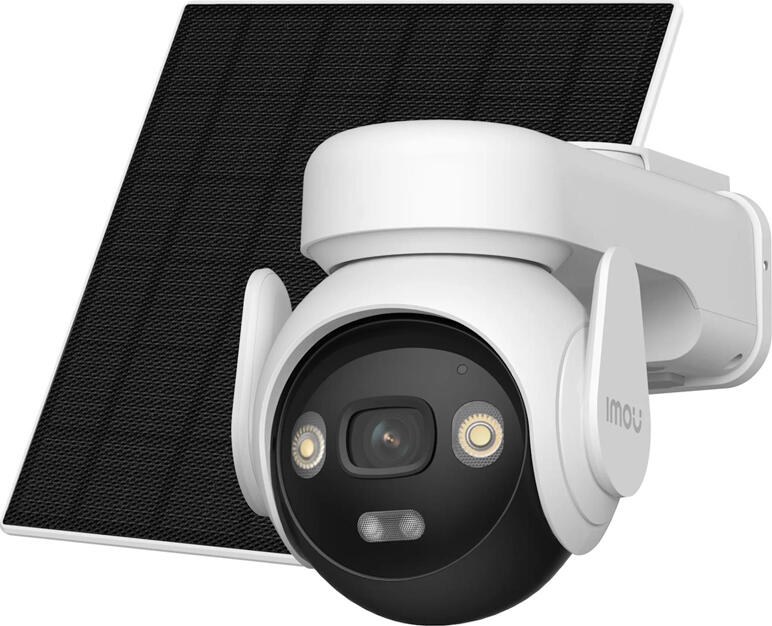 imou Outdoor AOV PT Security Camera with 5W Solar Panel Wi-Fi+4G 3K 5MP, White