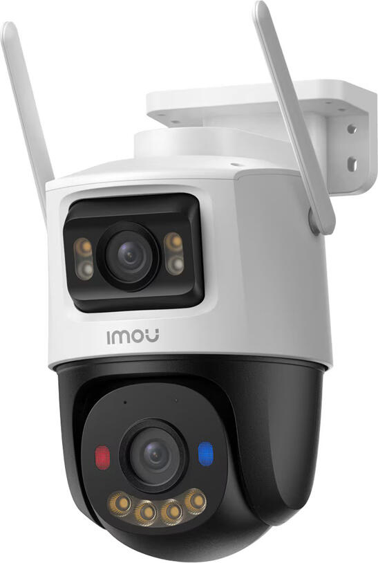 imou Cruiser Dual 2 Pro IPC-S7XFP-8U0WED Dual 4MP Security Camera, Wi-Fi 6, PTZ & Fixed Lens, AI Human/Vehicle Detection, IP65, Two-Way Audio, White
