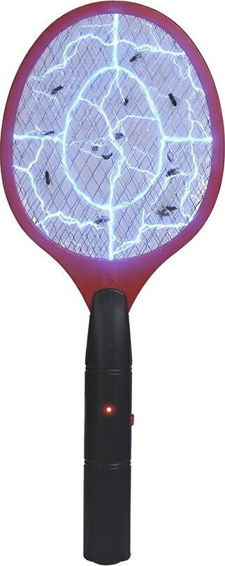 Racketta Electrica Portabila pentru Insecte Noveen IKN110, Tensiune 1500V, Putere 3W, Controlul Dacunilor fara Chimicale, Utilizare Interior si Exterior, Rosie
