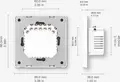 Intrerupator Smart Moes Star Ring Zigbee 3.0, 1 Gang cu Fir Neutru, Iluminare Decorativa Halo, Control Vocal, PVC Alb, 86x86mm, Compatibil Tuya