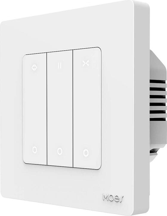 Moes Zigbee + RF Star Ring Curtain Switch 3A (Neutral Required), White