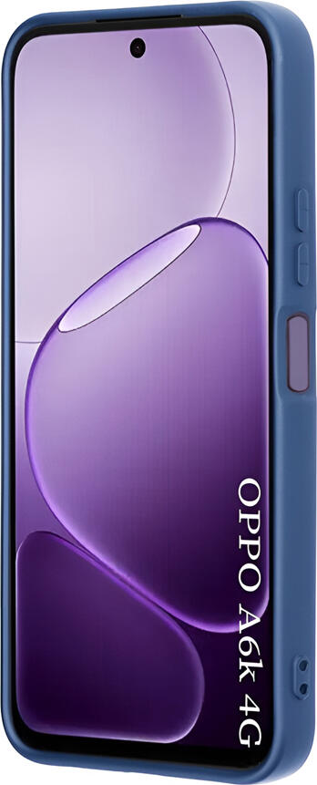 WOO Case for OPPO A6K 4G, Blue Hybrid Liquid Silicone, Shockproof Soft TPU Protective Cover, Anti-slip, Dust-resistant, Scratch-resistant Case