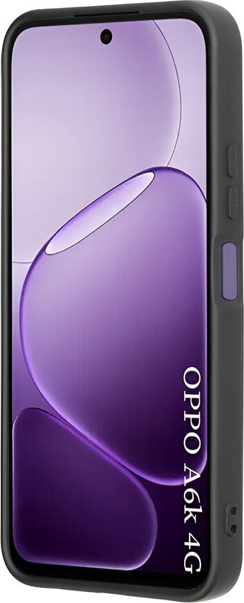 WOO Case for OPPO A6K 4G, Hybrid Liquid Silicone Shockproof Soft TPU Protective Cover, Black, Anti-slip, Dust-resistant, Scratch-resistant Case