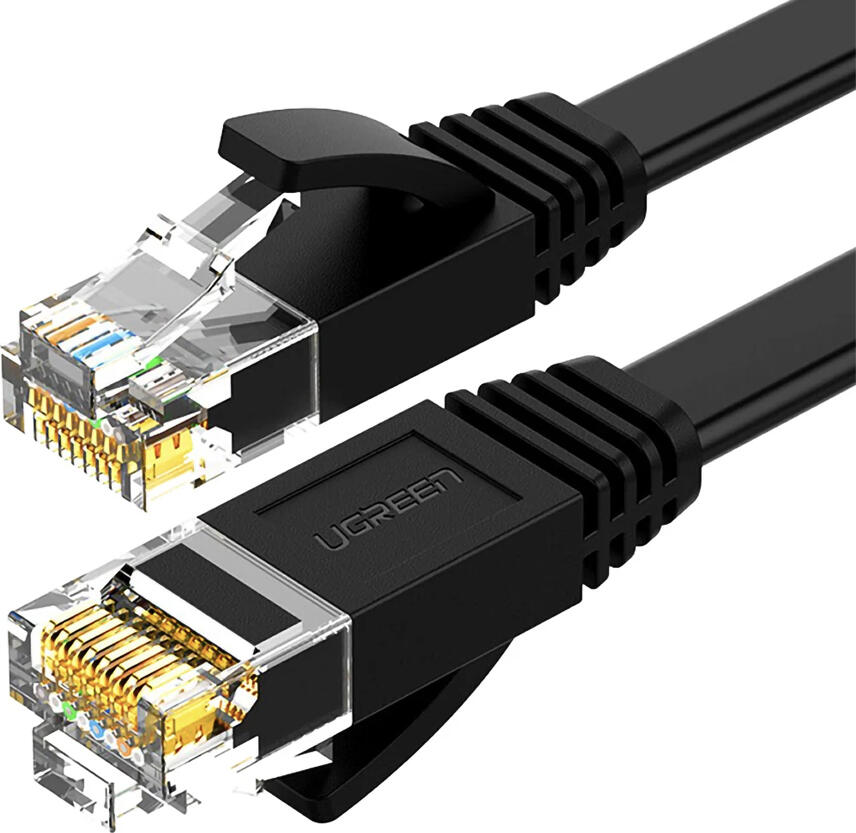 UGREEN Cat6 Flat Ethernet Cable, U/UTP, 3m, Black