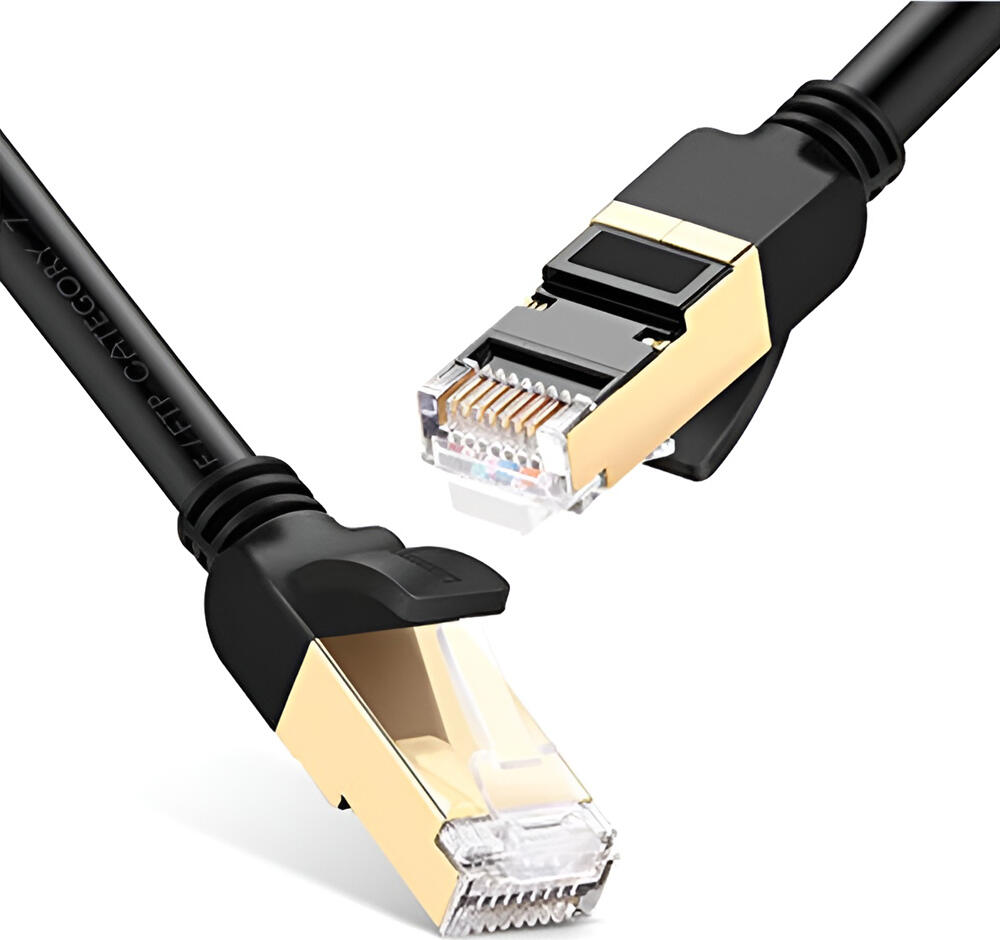 UGREEN Cat7 Ethernet Cable RJ45 F/FTP Shielded Pure Copper 10Gbps 600MHz Network Cable 5m for Router Modem PC Xbox PS4 Nintendo Switch, Black
