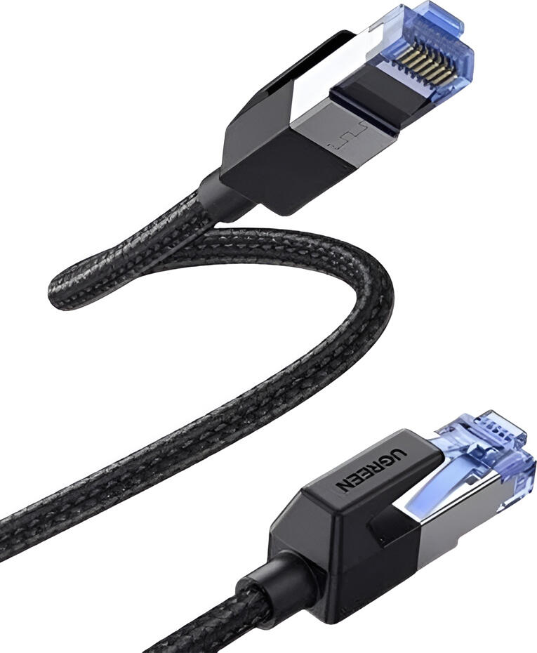 UGREEN Cat8 F/FTP Ethernet Cable, Pure Copper, Braided, 1.5m, Black