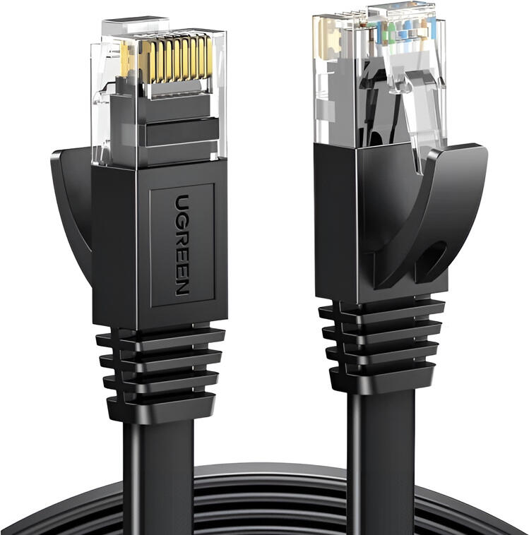 UGREEN Cat6 Flat Ethernet Cable, U/UTP, 2m, Black