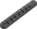 UGREEN LP114 Cable Organizer, 7-Slot Silicone Cable Management Clip, Self-Adhesive Holder for USB, Power, and Headphone Cables up to 5mm, Black