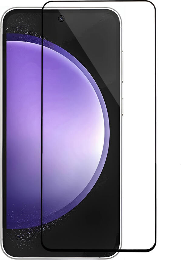 BIVA Tempered Glass Screen Protector for Samsung Galaxy S24 FE, 1 Piece, 5D Curved Edges, High Clarity, Scratch and Shock Resistant, Black