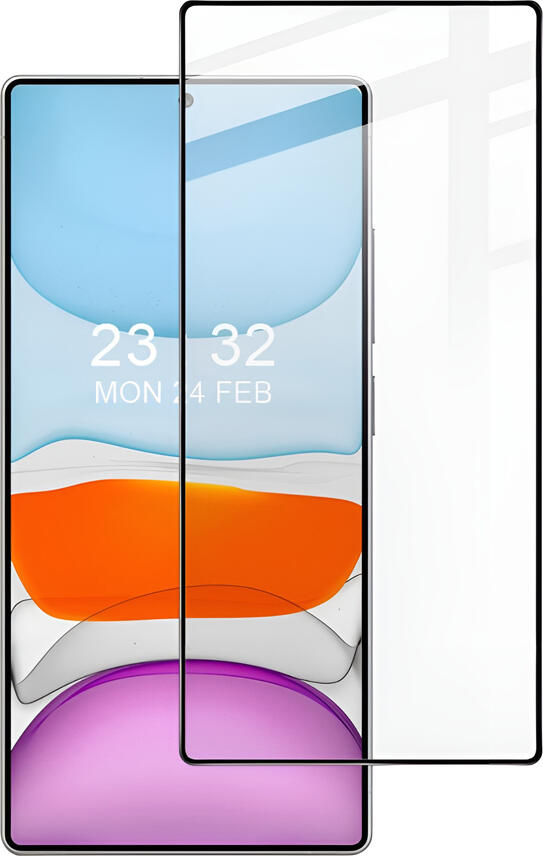 BIVA 5D Tempered Glass Screen Protector for Samsung Galaxy S25 Ultra, Full Coverage Curved Edges, Scratch and Shock Resistant, High Clarity, Black