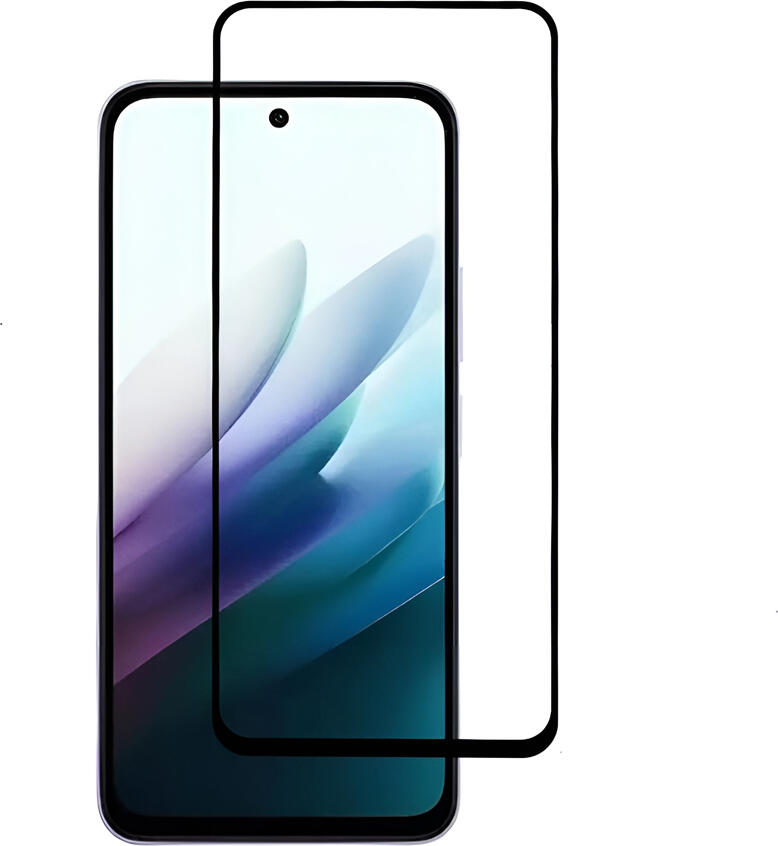 Helmet BIVA 5D Tempered Glass Screen Protector for Redmi 15 4G, Full Curved Edge, Scratch and Shock Resistant, High Transparency, Black