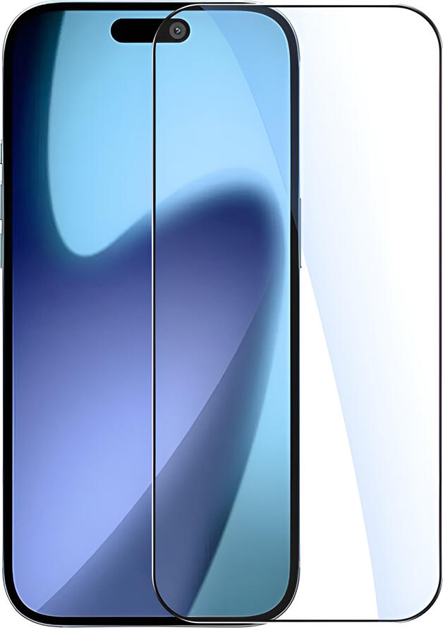 BIVA Tempered Glass Screen Protector for iPhone 17, 5D Curved Edge Full Coverage, Scratch and Shock Resistant, High Clarity, Black