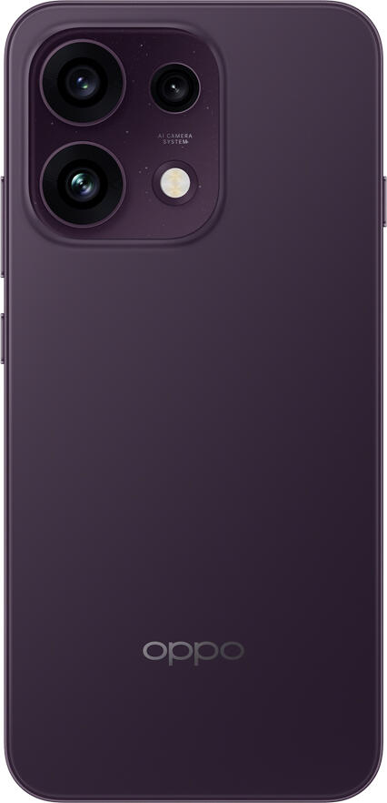 OPPO Reno 16 5G (CPH2865) Smartphone, Purple Black, 6.32" AMOLED 120Hz Display, Snapdragon 7 Gen 4, 8GB RAM, 512GB Storage, 50MP Triple Camera, 6700mAh Battery, 80W SUPERVOOC, IP69k
