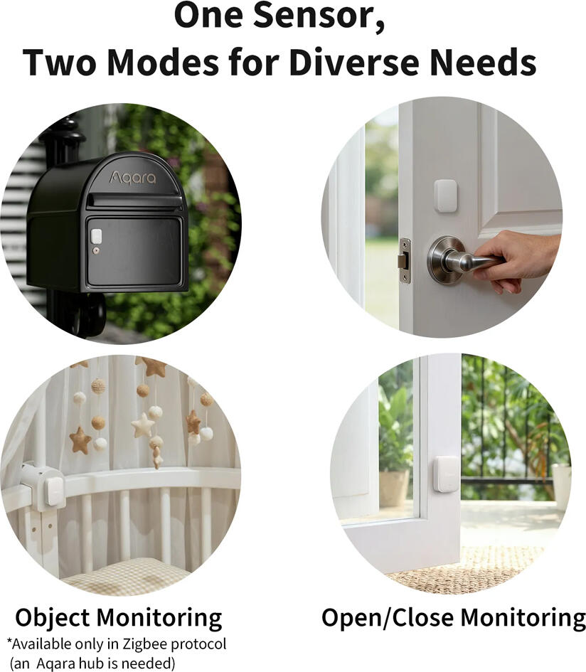 Aqara P100 Multi-State Sensor, Zigbee and Thread Dual-Protocol, Matter Compatible, Open/Close and 3D Object Monitoring, White