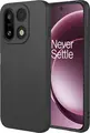 Чехол WOO Helmet из жидкого силикона для OnePlus 15, противоударный матовый противоскользящий защитный кейс с приподнятыми краями, черный