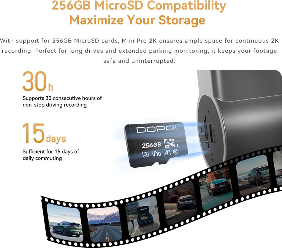Видеорегистратор DDPAI Mini Pro 2K, разрешение 2K QHD 1440p, угол обзора 121°, NightVIS, суперконденсатор, Wi-Fi, режим парковки, черный