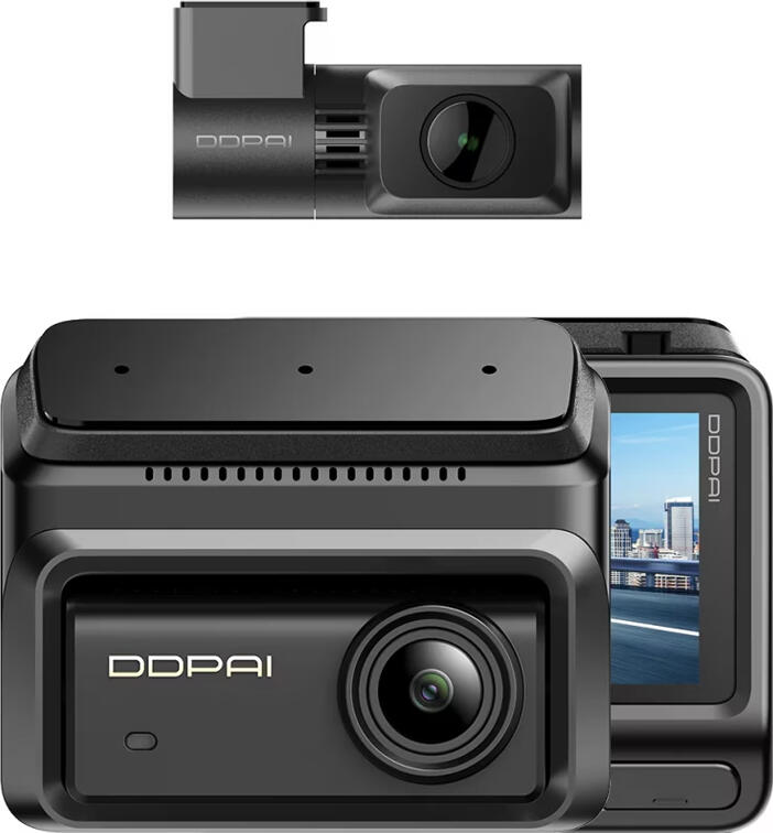 DDPai Z90 Triple Dash Cam, 4K Ultra HD Front, 2K Rear and Interior Cameras, Triple HDR, 3-inch Screen, 143°/126°/148° FOV, F1.75 Aperture