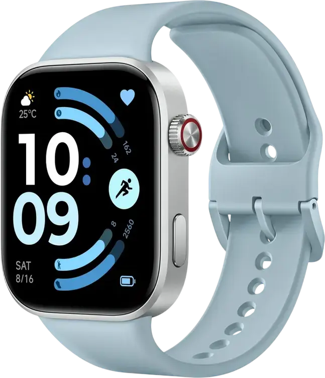 Smartwatch Xiaomi Redmi Watch 6 - Albastru Glacier, cu Ecran AMOLED de 2.07 inch, Baterie 550mAh, Monitorizare Ritm Cardiac, SpO2, Somn, Stres și Tracking Sportiv