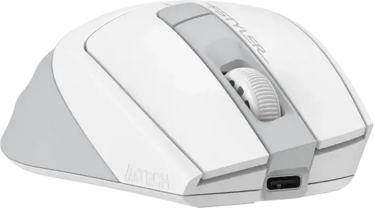 Wireless Mouse A4Tech FG35CS Plus, Fstyler 2.4G Rechargeable With Silent Button , White