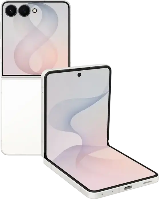 Samsung Galaxy Z Flip 8 Foldable Smartphone, 6.9-inch Display, Exynos 2600, 512GB, 12GB RAM, 4300mAh Battery, Android 17, Dual Rear Camera, Cream
