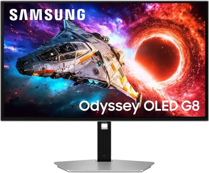 Samsung Odyssey OLED G8 G80SH 27" 4K UHD QD-OLED Gaming Monitor, 240Hz, 0.03ms GtG, HDR True Black 400, FreeSync Premium Pro, G-Sync, Silver