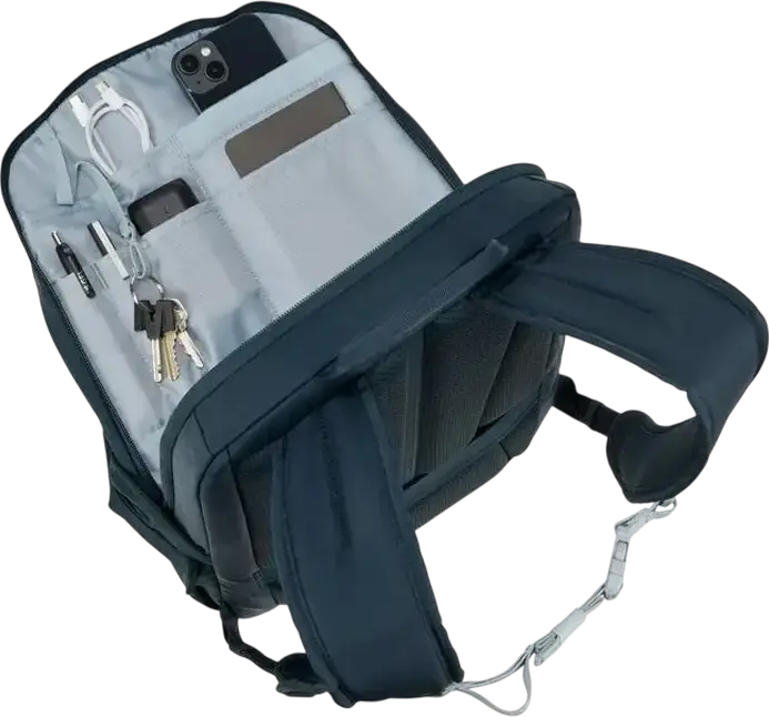 Thule EnRoute TEBP5216 Laptop Backpack 23L, 400D Nylon, Fits up to 16 inch Laptop, Luggage Pass-through, Padded Straps, Soft Blue / Darkest Blue