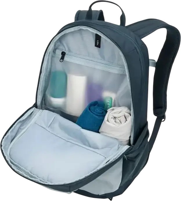 Thule EnRoute TEBP5216 Laptop Backpack 23L, 400D Nylon, Fits up to 16 inch Laptop, Luggage Pass-through, Padded Straps, Soft Blue / Darkest Blue
