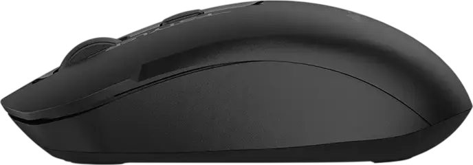 A4Tech Fstyler FG16S Wireless Optical Mouse, 2000 DPI Adjustable Sensor, Silent Buttons, Ambidextrous Design, USB Receiver, Black