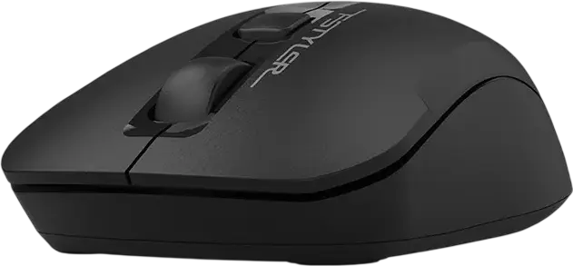 A4Tech Fstyler FG16S Wireless Optical Mouse, 2000 DPI Adjustable Sensor, Silent Buttons, Ambidextrous Design, USB Receiver, Black