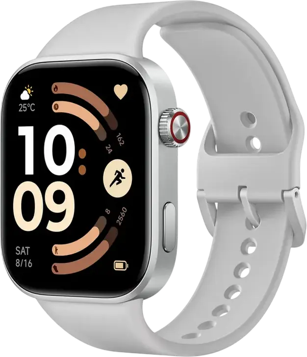 Smartwatch Xiaomi Redmi Watch 6 - Gri Argintiu, cu Ecran AMOLED de 2.07 inch, Baterie 550mAh, Monitorizare Ritm Cardiac, SpO2, Somn, Stres și Tracking Sportiv