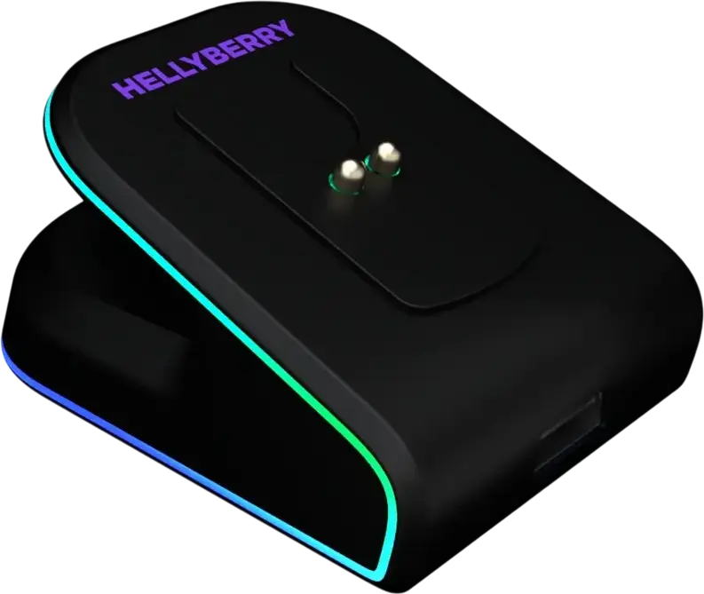 Mouse Gaming Wireless HATOR Hellyberry HM47 Pro, Senzor PixArt PAW3395 26000 DPI, Switch-uri Optice Raesha, Greutate 47g, Conectivitate Tri-mod, Dock RGB