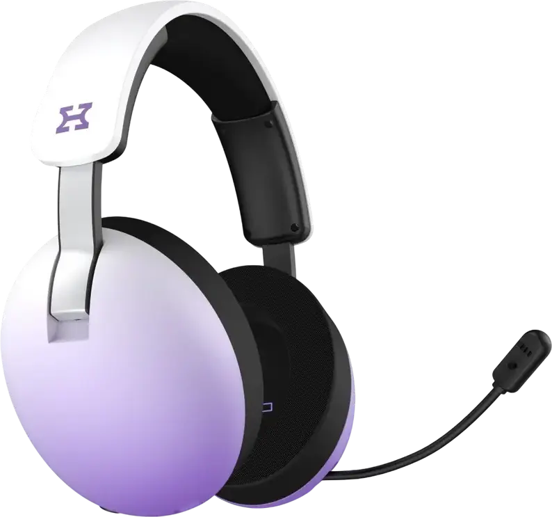 Căști gaming HATOR Hellyberry HH30 Pro, Fără fir, Alb | Violet