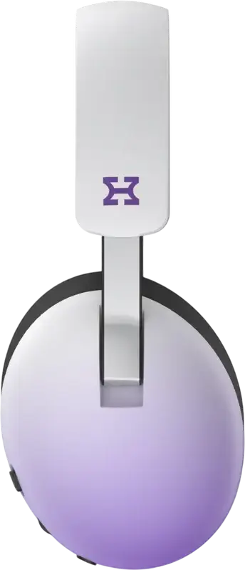 Casca Gaming HATOR Hellyberry HH30 Pro Wireless, Alb/Violet, Conectivitate Tri-mod (2.4GHz, Bluetooth 6.0, Cablu), Difuzoare 50mm, Baterie 80h, Perușoare cu Gel Răcoritor