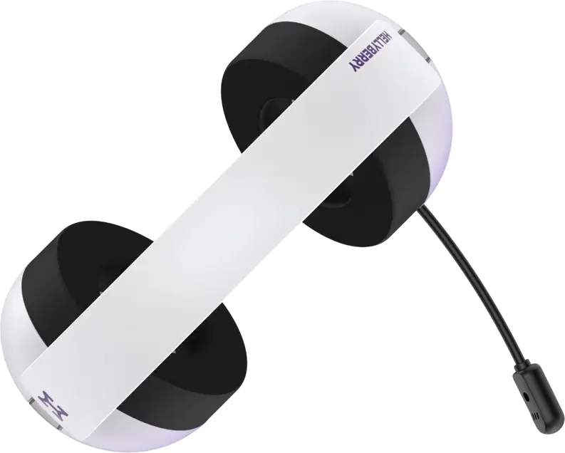 Casca Gaming HATOR Hellyberry HH30 Pro Wireless, Alb/Violet, Conectivitate Tri-mod (2.4GHz, Bluetooth 6.0, Cablu), Difuzoare 50mm, Baterie 80h, Perușoare cu Gel Răcoritor