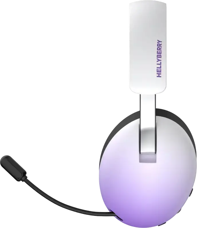 Casca Gaming HATOR Hellyberry HH30 Pro Wireless, Alb/Violet, Conectivitate Tri-mod (2.4GHz, Bluetooth 6.0, Cablu), Difuzoare 50mm, Baterie 80h, Perușoare cu Gel Răcoritor