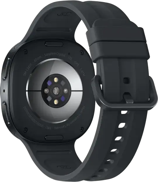Smartwatch Samsung Galaxy Watch 9 SM-L340 40mm, Snapdragon SW6100 Wear Elite, 2GB RAM, 32GB, Super AMOLED Cristal Safir, IP68, ECG, Presiune Arterială, Negru