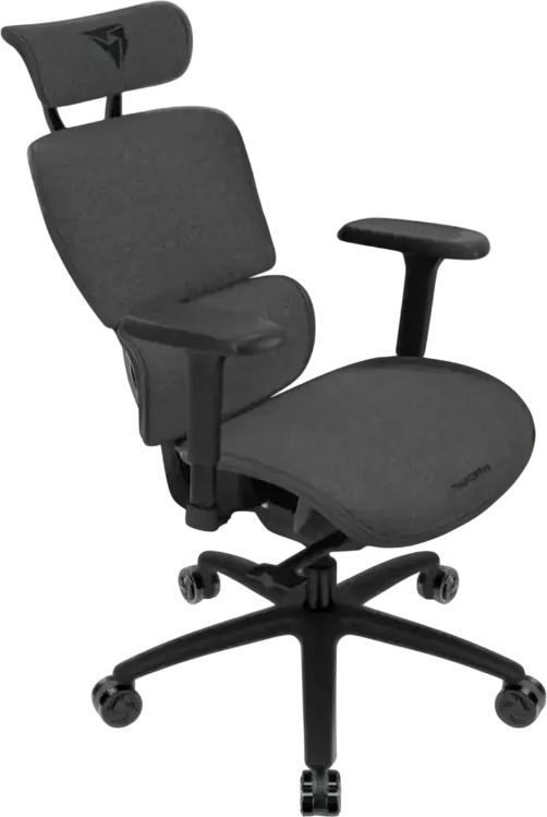 ThunderX3 XTC Loft Ergonomic Office Chair, Breathable Mesh and Loft Fabric, Adjustable Lumbar Support and Headrest, SYNC5 Mechanism, Dark Grey