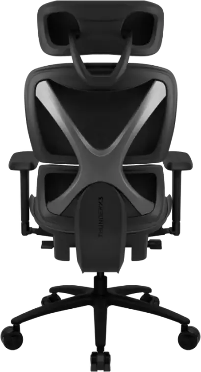 ThunderX3 XTC Loft Ergonomic Office Chair, Breathable Mesh and Loft Fabric, Adjustable Lumbar Support and Headrest, SYNC5 Mechanism, Dark Grey