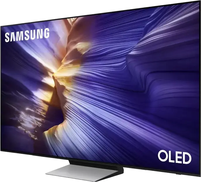 Смарт-ТВ Samsung QE77S90F 77" OLED 4K UHD, 144Гц, процессор NQ4 AI Gen3, HDR10+, Dolby Atmos, HDMI 2.1, AMD FreeSync Premium Pro, черный